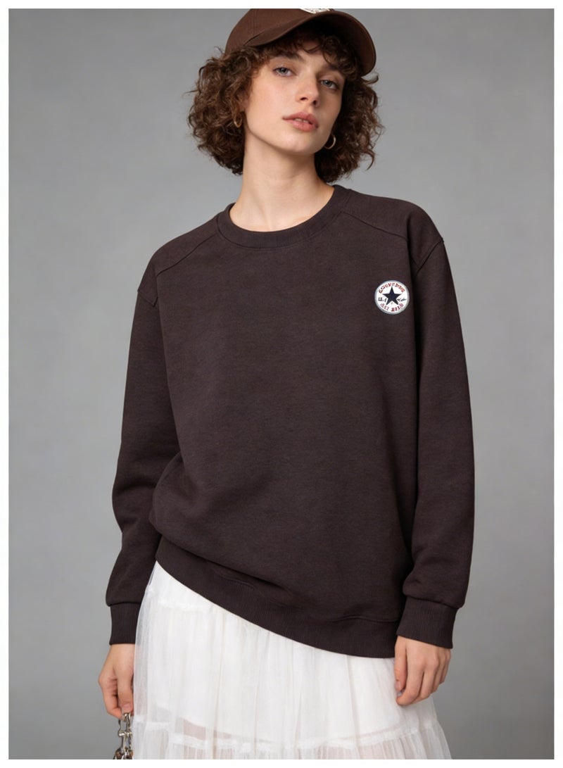 CONVERSE 2026 New Converse Star Logo Unisex Crewneck Sweatshirt, Premium Fleece Loose Fit Casual Pullover for Men & Women, Classic Streetwear Essential - Image 2